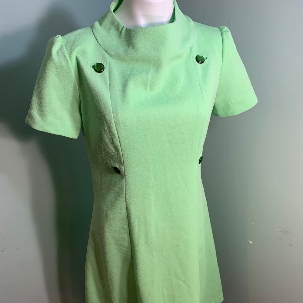 vintage green a-line dress